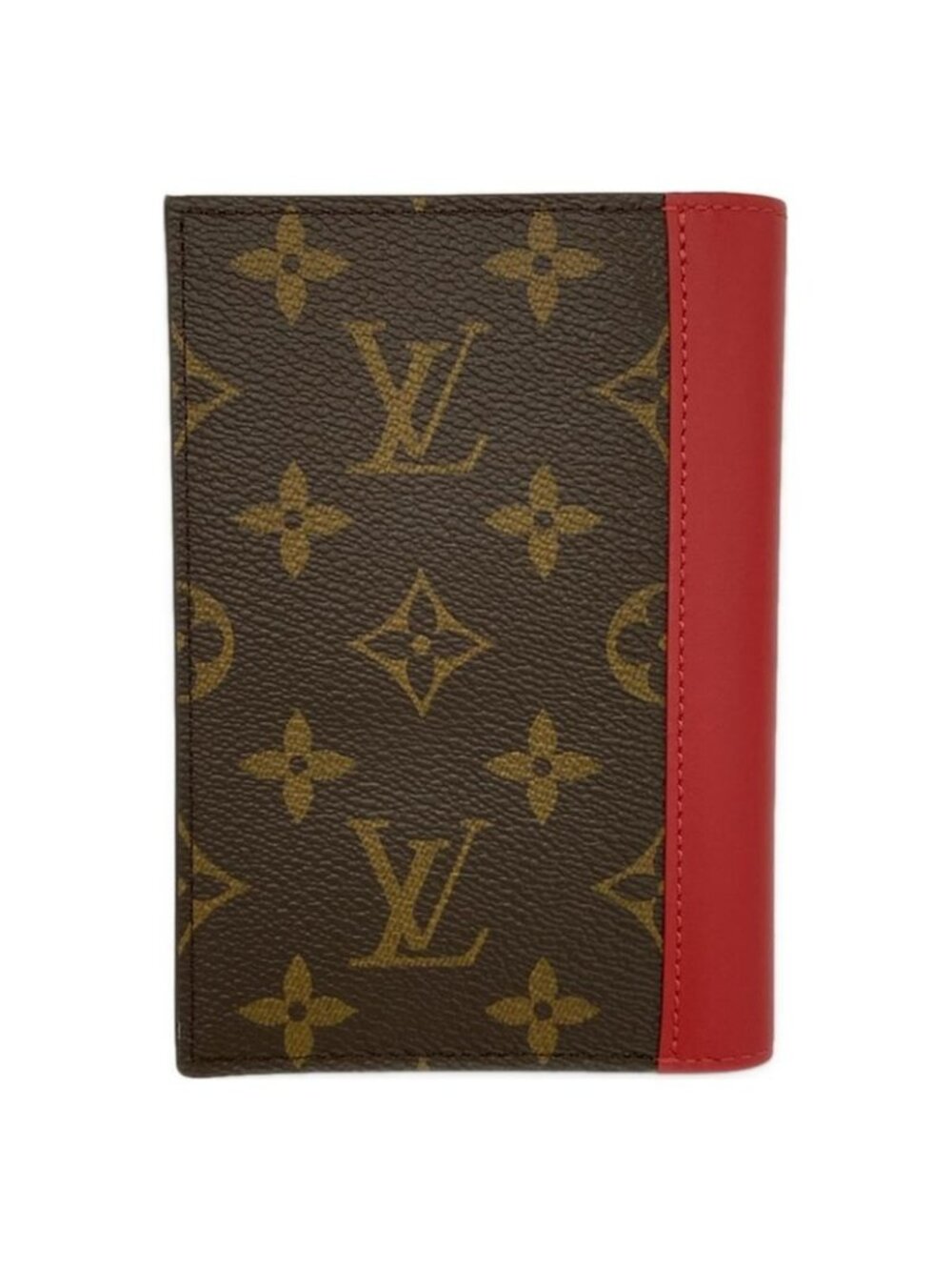 Louis Vuitton Case Monogram Macassar Couverture Passport NM Sari Red Loafer - Picture 2 of 5